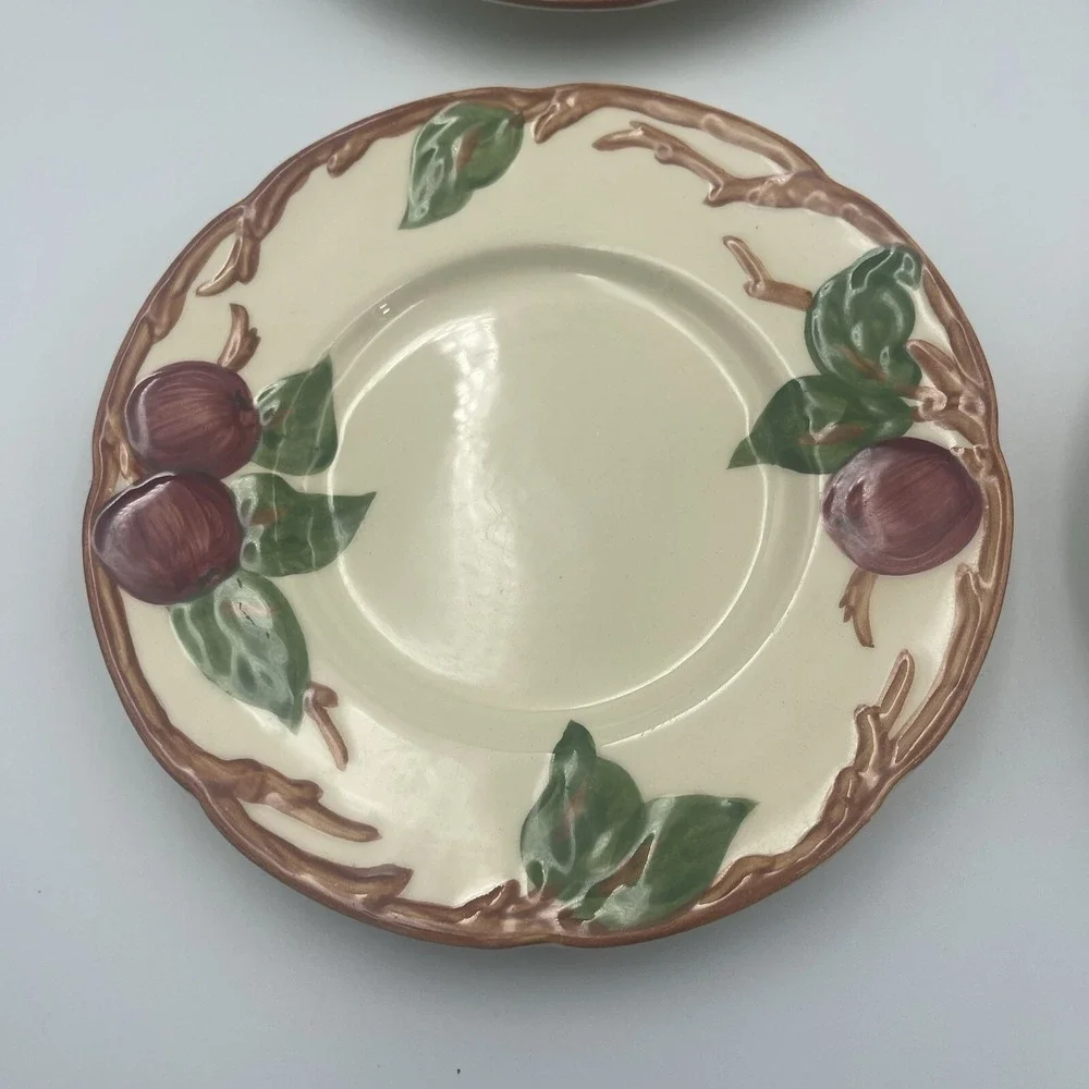 Set of 4 Franciscan Apple Bread &‎ Butter Plates Mid-Century Modern USA Stamp